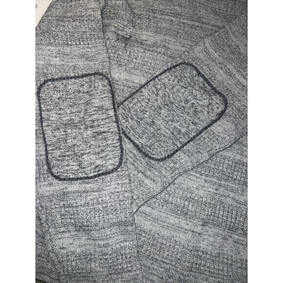 Carbon 2 Cobalt Striped Elbow Patch Gray Textured Sweater‎ Men Size Large - Picture 9 of 9